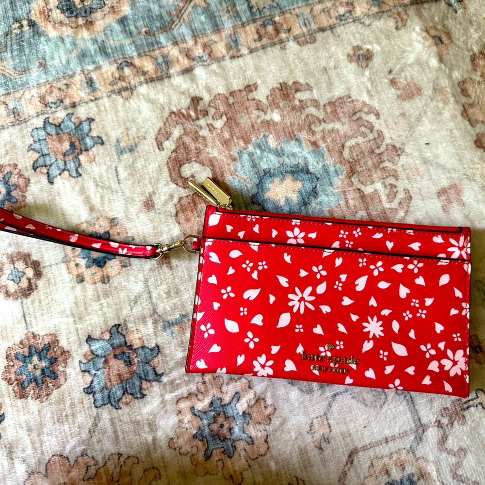 Kate Spade Love Poise Staci Medium Double Zip Wristlet Wallet New